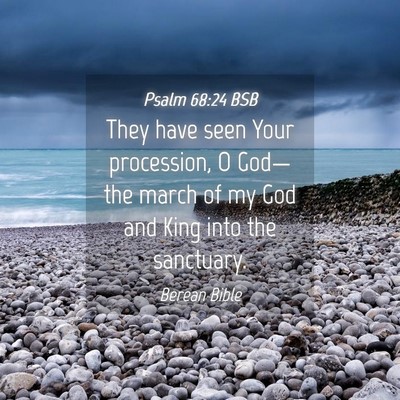 Picture 04 - Psalm 68:24 BSB - They have seen Your procession, O God—the march - Bible Verse Picture