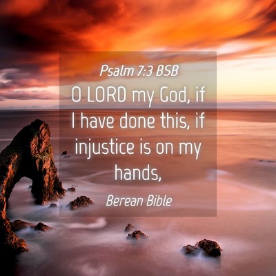 Picture 04 - Psalm 7:3 BSB - O LORD my God, if I have done this, if injustice - Bible Verse Picture