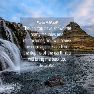 Picture 04 - Psalm 71:20 BSB - Though You have shown me many troubles and - Bible Verse Picture