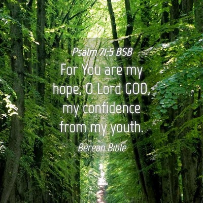 Picture 04 - Psalm 71:5 BSB - For You are my hope, O Lord GOD, my confidence - Bible Verse Picture