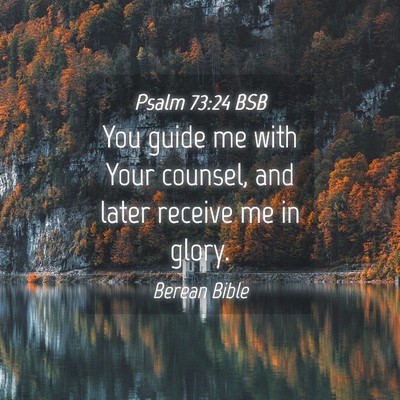 Picture 04 - Psalm 73:24 BSB - You guide me with Your counsel, and later receive - Bible Verse Picture