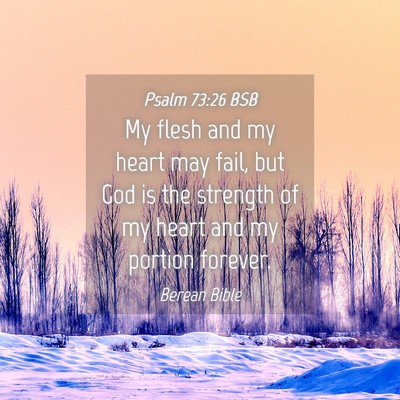 Picture 04 - Psalm 73:26 BSB - My flesh and my heart may fail, but God is the - Bible Verse Picture