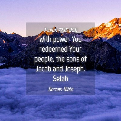 Picture 04 - Psalm 77:15 BSB - With power You redeemed Your people, the sons of - Bible Verse Picture