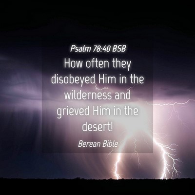 Picture 04 - Psalm 78:40 BSB - How often they disobeyed Him in the wilderness - Bible Verse Picture