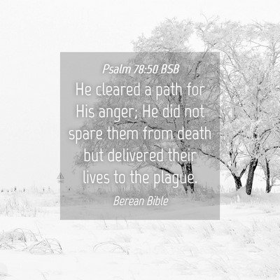 Picture 04 - Psalm 78:50 BSB - He cleared a path for His anger; He did not spare - Bible Verse Picture