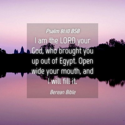 Picture 04 - Psalm 81:10 BSB - I am the LORD your God, who brought you up out of - Bible Verse Picture