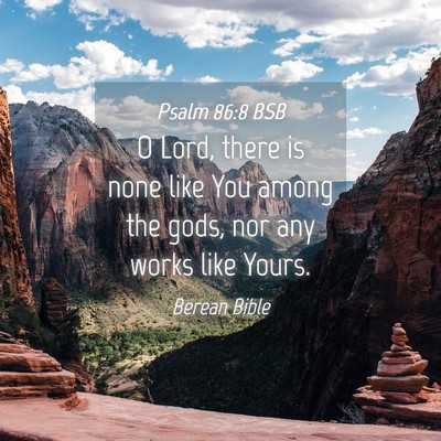 Picture 04 - Psalm 86:8 BSB - O Lord, there is none like You among the gods, - Bible Verse Picture