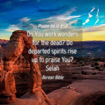 Picture 04 - Psalm 88:10 BSB - Do You work wonders for the dead? Do departed - Bible Verse Picture