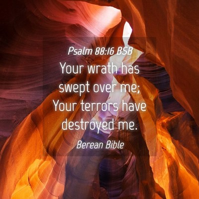 Picture 04 - Psalm 88:16 BSB - Your wrath has swept over me; Your terrors have - Bible Verse Picture