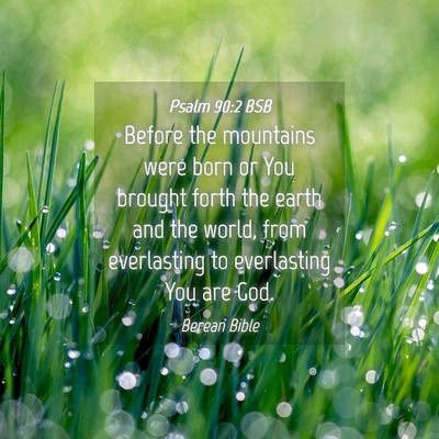 Picture 04 - Psalm 90:2 BSB - Before the mountains were born or You brought - Bible Verse Picture