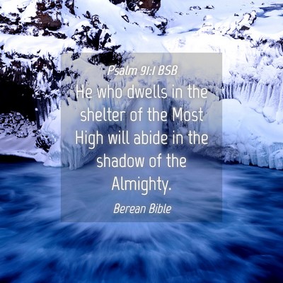 Picture 04 - Psalm 91:1 BSB - He who dwells in the shelter of the Most High - Bible Verse Picture