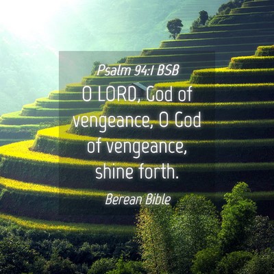 Picture 04 - Psalm 94:1 BSB - O LORD, God of vengeance, O God of vengeance, - Bible Verse Picture