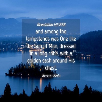 Picture 04 - Revelation 1:13 BSB - and among the lampstands was One like the Son of - Bible Verse Picture