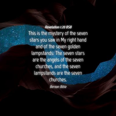 Picture 04 - Revelation 1:20 BSB - This is the mystery of the seven stars you saw in - Bible Verse Picture