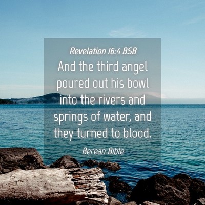 Picture 04 - Revelation 16:4 BSB - And the third angel poured out his bowl into the - Bible Verse Picture