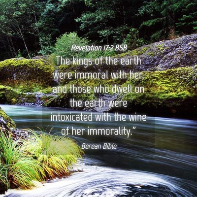 Picture 04 - Revelation 17:2 BSB - The kings of the earth were immoral with her, and - Bible Verse Picture