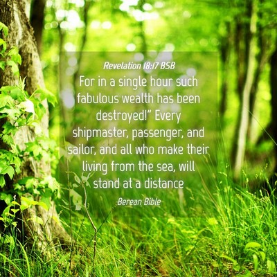 Picture 04 - Revelation 18:17 BSB - For in a single hour such fabulous wealth has - Bible Verse Picture