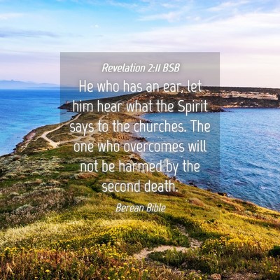 Picture 04 - Revelation 2:11 BSB - He who has an ear, let him hear what the Spirit - Bible Verse Picture