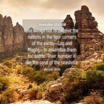 Picture 04 - Revelation 20:8 BSB - and will go out to deceive the nations in the - Bible Verse Picture