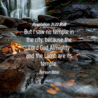 Picture 04 - Revelation 21:22 BSB - But I saw no temple in the city, because the Lord - Bible Verse Picture