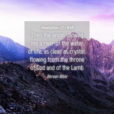 Picture 04 - Revelation 22:1 BSB - Then the angel showed me a river of the water of - Bible Verse Picture