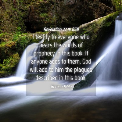 Picture 04 - Revelation 22:18 BSB - I testify to everyone who hears the words of - Bible Verse Picture