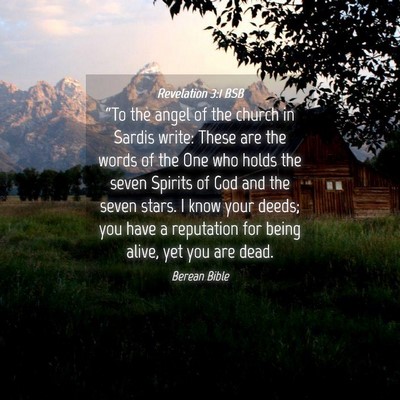 Picture 04 - Revelation 3:1 BSB - “To the angel of the church in Sardis write: - Bible Verse Picture