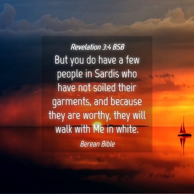 Picture 04 - Revelation 3:4 BSB - But you do have a few people in Sardis who have - Bible Verse Picture