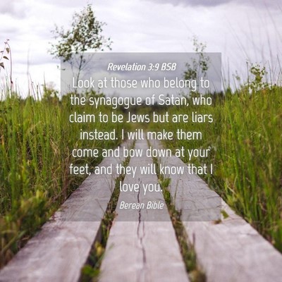Picture 04 - Revelation 3:9 BSB - Look at those who belong to the synagogue of - Bible Verse Picture
