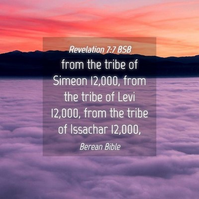 Picture 04 - Revelation 7:7 BSB - from the tribe of Simeon 12,000, from the tribe - Bible Verse Picture