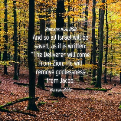 Picture 04 - Romans 11:26 BSB - And so all Israel will be saved, as it is - Bible Verse Picture
