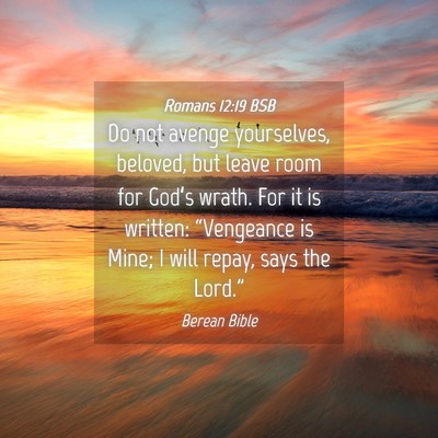 Picture 04 - Romans 12:19 BSB - Do not avenge yourselves, beloved, but leave room - Bible Verse Picture