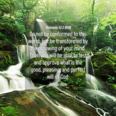 Picture 04 - Romans 12:2 BSB - Do not be conformed to this world, but be - Bible Verse Picture