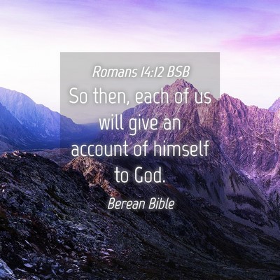 Picture 04 - Romans 14:12 BSB - So then, each of us will give an account of - Bible Verse Picture