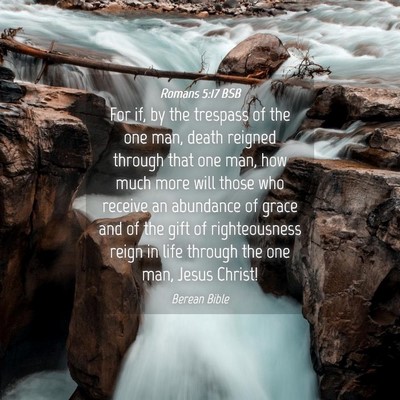 Picture 04 - Romans 5:17 BSB - For if, by the trespass of the one man, death - Bible Verse Picture