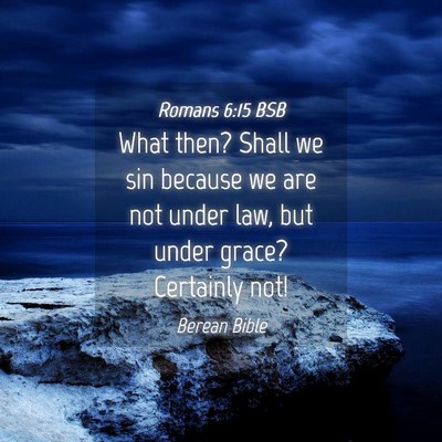 Picture 04 - Romans 6:15 BSB - What then? Shall we sin because we are not under - Bible Verse Picture