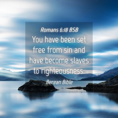 Picture 04 - Romans 6:18 BSB - You have been set free from sin and have become - Bible Verse Picture