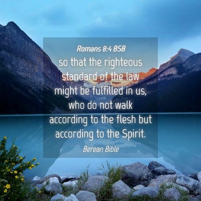 Picture 04 - Romans 8:4 BSB - so that the righteous standard of the law might - Bible Verse Picture