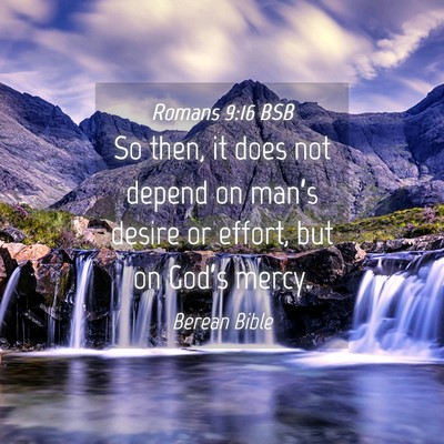 Picture 04 - Romans 9:16 BSB - So then, it does not depend on man’s desire or - Bible Verse Picture