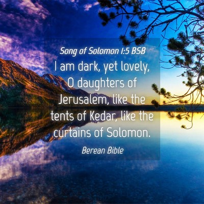 Picture 04 - Song of Solomon 1:5 BSB - I am dark, yet lovely, O daughters of Jerusalem, - Bible Verse Picture