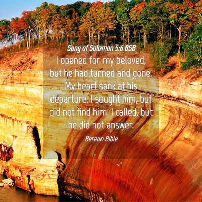 Picture 04 - Song of Solomon 5:6 BSB - I opened for my beloved, but he had turned and - Bible Verse Picture