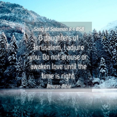 Picture 04 - Song of Solomon 8:4 BSB - O daughters of Jerusalem, I adjure you: Do not - Bible Verse Picture