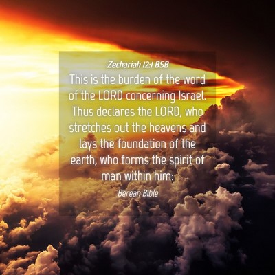 Picture 04 - Zechariah 12:1 BSB - This is the burden of the word of the LORD - Bible Verse Picture