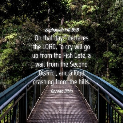 Picture 04 - Zephaniah 1:10 BSB - On that day,” declares the LORD, “a cry will - Bible Verse Picture