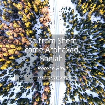 Picture 05 - 1 Chronicles 1:24 BSB - So from Shem came Arphaxad, - Bible Verse Picture