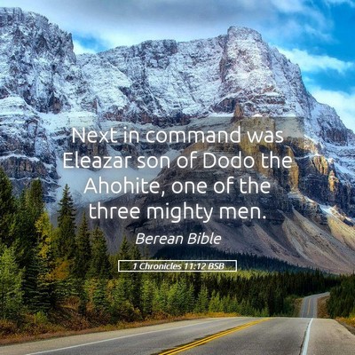 Picture 05 - 1 Chronicles 11:12 BSB - Next in command was Eleazar son of Dodo the - Bible Verse Picture