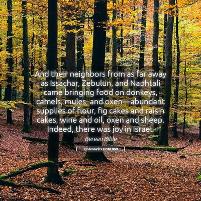 Picture 05 - 1 Chronicles 12:40 BSB - And their neighbors from as far away as Issachar, - Bible Verse Picture