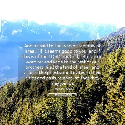Picture 05 - 1 Chronicles 13:2 BSB - And he said to the whole assembly of Israel, - Bible Verse Picture