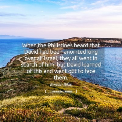 Picture 05 - 1 Chronicles 14:8 BSB - When the Philistines heard that David had been - Bible Verse Picture