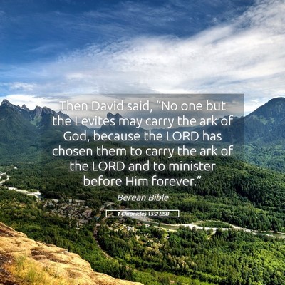 Picture 05 - 1 Chronicles 15:2 BSB - Then David said, “No one but the Levites may - Bible Verse Picture